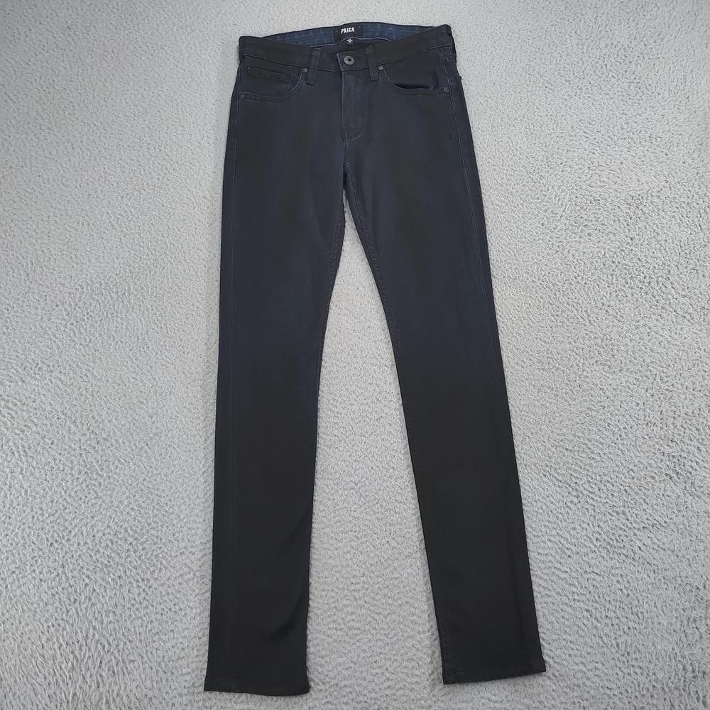 Paige Jeans Mens 28 x 32 Blue Croft Rowan Coated Slim Fit Stretch Denim Made USA